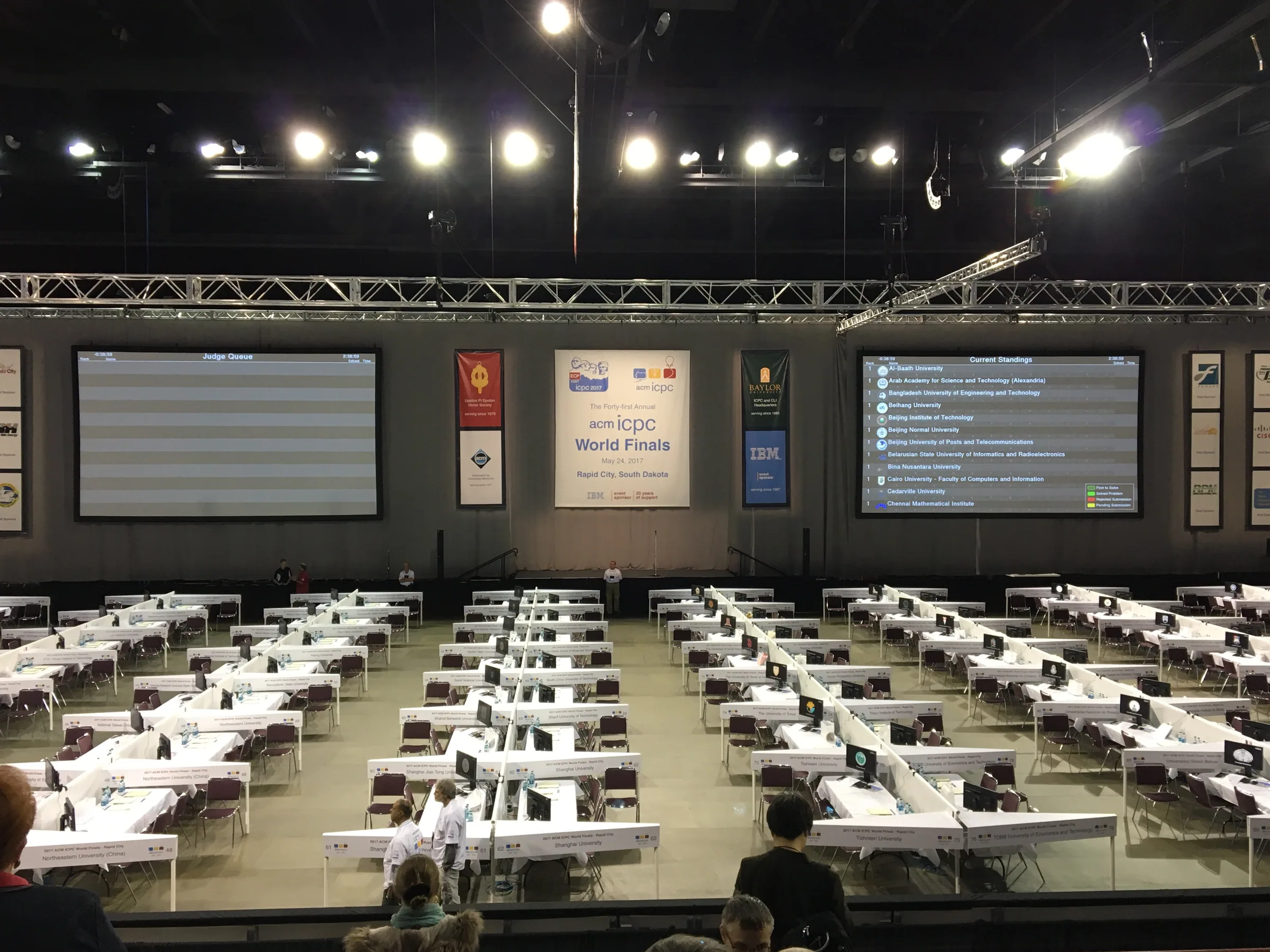 The contest floor at the 2017 ICPC World Finals