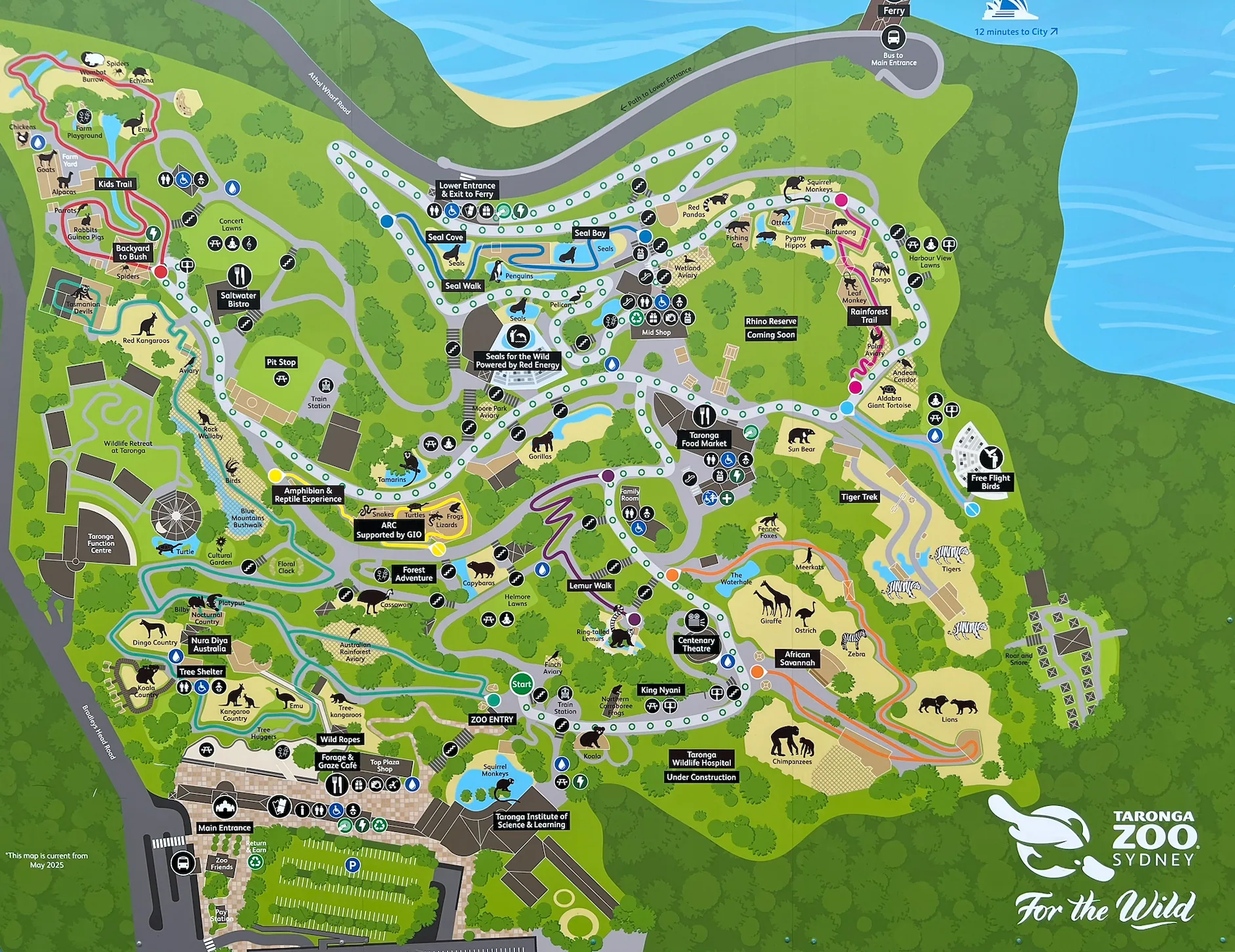 悉尼塔龙加动物园地图